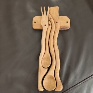 Wooden Utensil Wall Decor